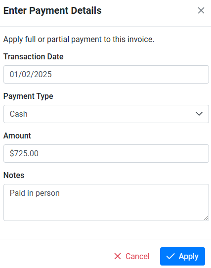 Detailed Payment Activity Tracking for Invoices