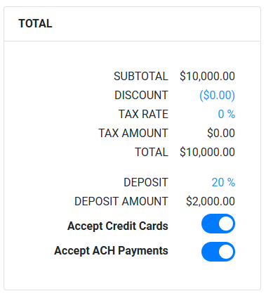 Collect Upfront Payments with Deposits