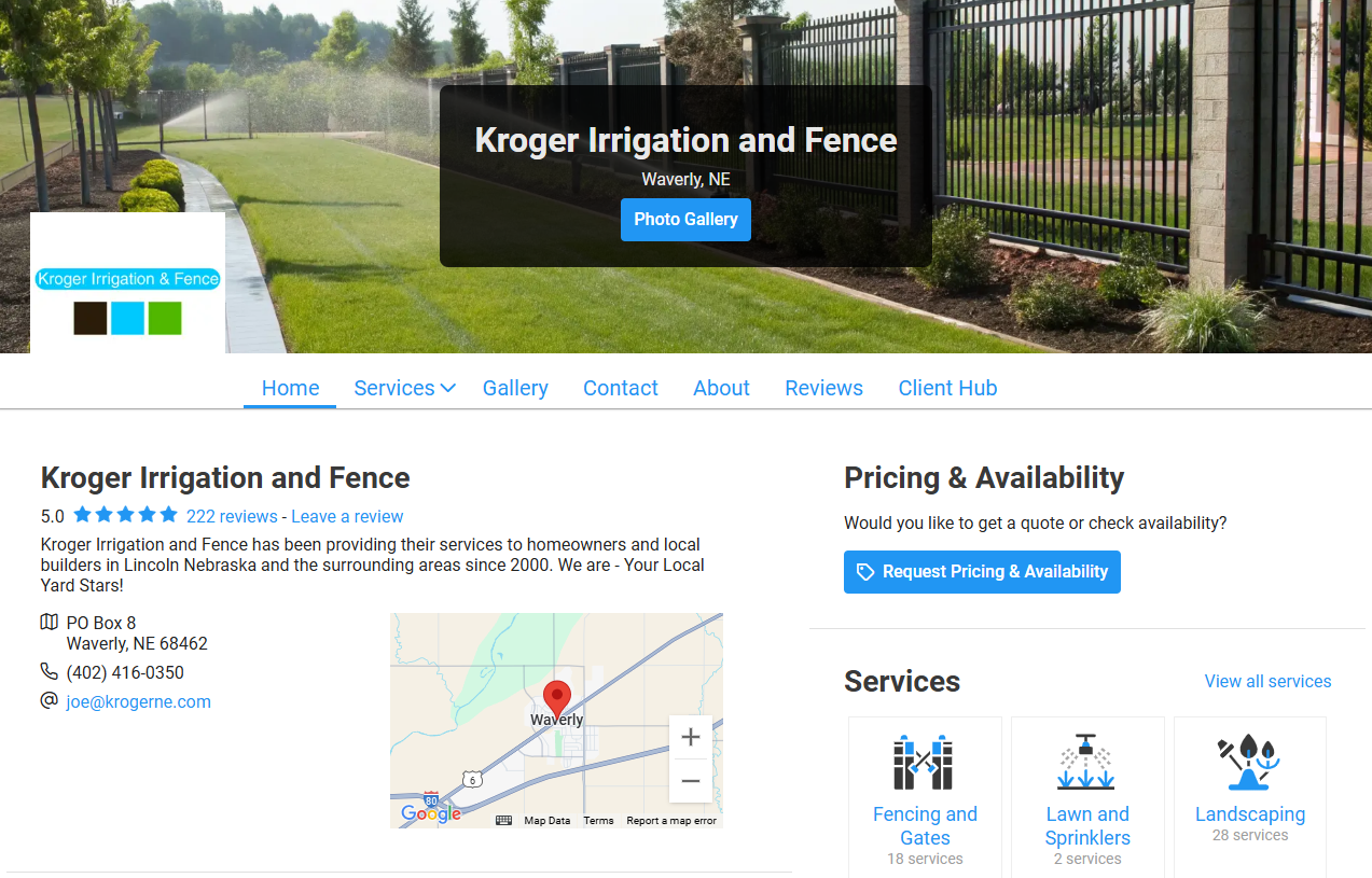 Kroger Irrigation and Fence